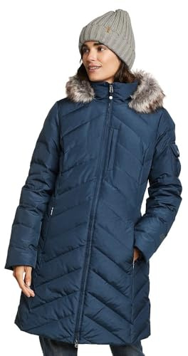 Eddie Bauer Damen Crystal Ridge Daunenparka Parka, Marineblau, S