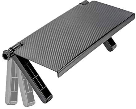 Ripiano Superiore Dello Schermo Mensola TV,Regolabile Ripiano Scaffale Monitor Supporto per TV Caddy Schermo Rack di Monitor Pieghevole Supporto Monitor Muro per TV Schermo Piatto Nero