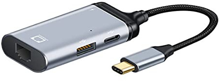 Chenyang Adattatore di rete LAN Gigabit Ethernet USB-C Type-C USB3.1 a 1000Mbps con porta di alimentazione PD femmina