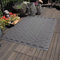 Carpettex Outdoor Teppich Wetterfest 160x230 cm Sisaloptik Grau - Ideal für Balkon, Garten, Terrasse, Camping und als Küchenteppich - Waschbarer Teppich, Rauten Design, Flachgewebe