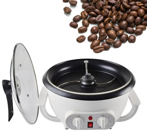 DISHENGZHEN Torréfacteur à café 800 W, 1500 g, électrique antiadhésif, pour Noix, cacahuètes, Noix de cajou, châtaignes, Grains de café, minuterie et température réglables, sésame, soja, cacahuète,