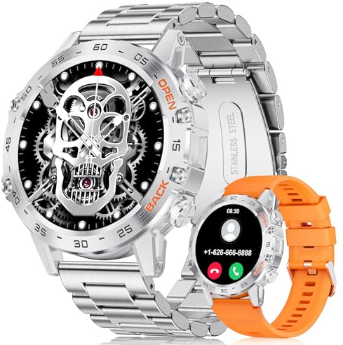 LIGE Montre Connectée Homme, 1.39 Smartwatch avec Fréquence Cardiaque, Tension Artérielle, SpO2, Durée du Sommeil, 300+ Cadran, 100+ Sports Fitness Watch pour Android iOS, IP67, Argent