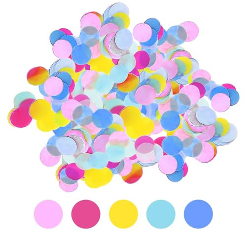 6000 coriandolo multicolori, rotondi, colorati: indispensabili per feste di carnevale, matrimonio e compleanno