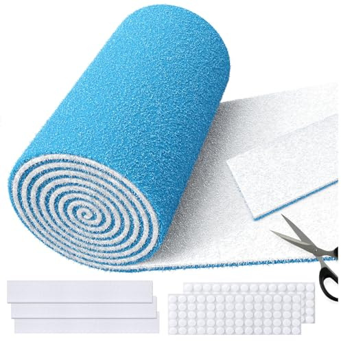 Air Vent Filters Roll,12 x90 Cut to Fit Air Filter Material(60+Filters),MERV 8 Triple Filtration Electrostatic Vent Filter for Home Floor,Ceiling,Furnace, AC & HVAC-Includes 48 Adhesive Hook Tape