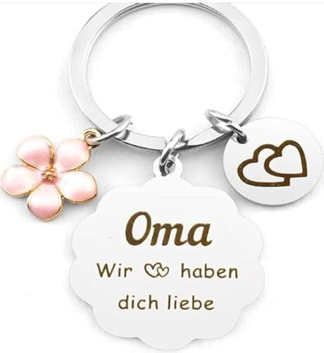 RGHSZ Schlüsselanhänger Oma,Geschenke Für Oma,Beste Oma Geschenke,Geschenke Für Oma Muttertag,Geschenke Für Oma Zu Weihnachten,Personalisierte Geschenke Oma,Geschenke Für Oma Zum Geburtstag