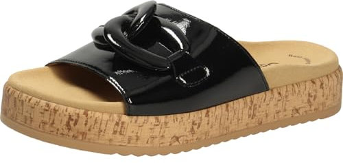 Gabor Damen Pantoletten, Frauen Slipper, Damenschuhe, Schuhe, Best Fitting, Slides, Slip-ons, Backless Slipper, Mules, Gartenschuhe, Sommerschuhe, schwarz, 40 EU / 6.5 UK