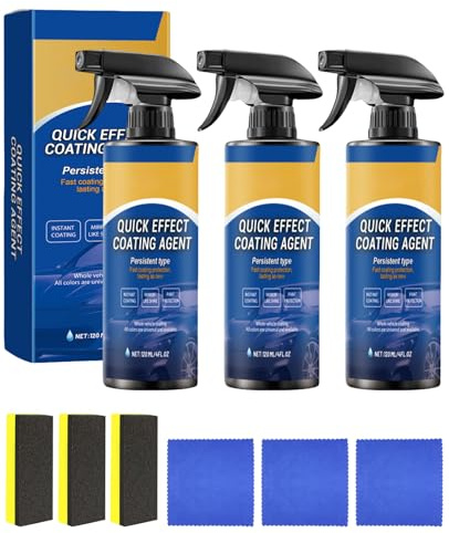 Benaewa 3 Pcs Car Coating Spray, Quick Effect Coating Agent for Car Wax Polish, Protection