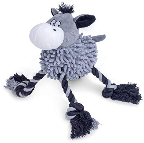 Petface Farmyard Buddies - Burro de Fideos de Peluche para Perros