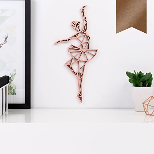 KLEINLAUT 3D-Origami, Ballerina, 9 x 20 cm (M), Kupfer