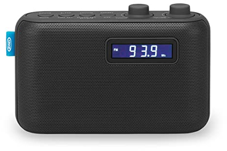 JENSEN SR-50 Portable AM/FM Digital Radio with Telescoping Antenna, Black, SR-50
