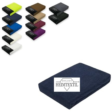 Sábana bajera de rizo ajustable, marca premium, 90-100 x 200 cm, azul marino