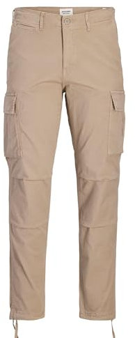 JACK & JONES Herren Jpstace Jjtucker Ama Noos Cargohose, Dune/Detail:solid, 27W / 32L EU