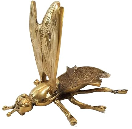 Anatolica Vintage Brass Fly Ashtray,7 inches Hinged Wings Trinket Box for Ring Earrings and Jewelry Gift for Smoker