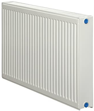 Belrad® Heizkörper Typ 22 | flacher Universalheizkörper mit 8 Anschlüssen | modern, kompakt & energiesparend | Wandmontagefähig | Wohnzimmer, Bad & Gäste-WC | weiß, horizontal | Flachheizkörper