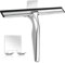 Shower Squeegee, Stainless Steel Window Squeegee, Shower Screen Wiper Squeegee Cleaner Tool for Bathroom, Glass Doors, Windows, Mirror, Car, Kitchen