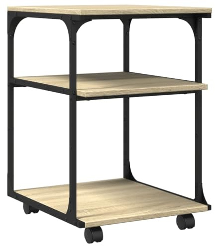 vidaXL Soporte de Impresora 3 Niveles Roble Sonoma 43x48x64 cm