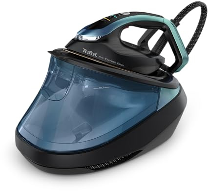 Tefal GV9822 Pro Express Vision Dampferzeuger Smart LED Bügeleisen - Leistungsstarker Dampfdruck von 9 bar, 180 g/min cont. Dampf, 800 g/min Dampfstoß, Antikalk