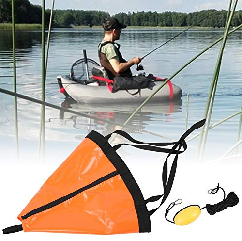 EIMSOAH Kayak Drift Anchor, Drift Sock Sea Anchor Drogue, 42 Inch Sock Anchor Sea Boat Anchor Drogue Tow Rope Harness Kit for River Ocean Anchoring Trolling Bag(Orange)