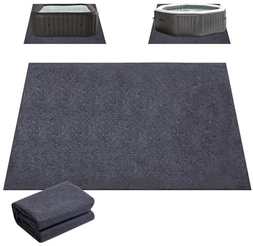 SINBLUE Hot Tub Flooring Mat Waterproof Square Mat 8.3 x 8.3 FT for Inflatable Hot Tub Outdoor Protector Backing Prevents Liquid Penetration for Protect Floor