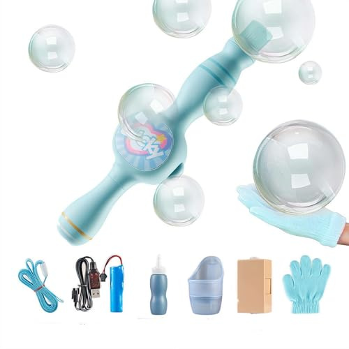 Machine à bulles de fumée colorée, portable et colorée, machine à bulles, baguette élastique à bulles, machine à bulles de brouillard interactive magique avec effet de brume élastique pour un cadeau