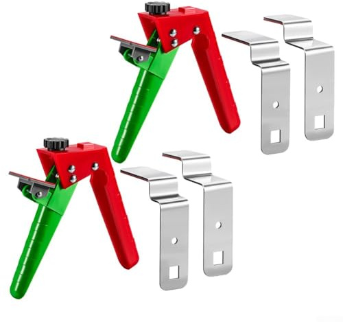 Zilimontt Abrazadera de fijación ajustable para cajones de gabinete con kit de herramientas de instalación para paneles frontales de cajones, construcción de acero inoxidable, tamaño de 130 x 140 mm