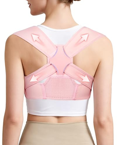 Fefod Correttore Postura, Fascia Posturale Spalle e Schiena Traspirante Regolabile, Fascia Lombare Busto Supporto Uomo Donna, Sollievo dal Dolore alla schiena e alla Cervicale (L/XL