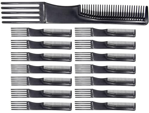 DIYEAH Peines para Peinar el Cabello Antiestáticos de Pp Negro 15 Piezas para Hombres y Mujeres Ideales para Cuidado en San Valentín y Navidad