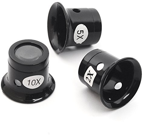 TRIXES Set de 3 loupes oculaires de bijoutier