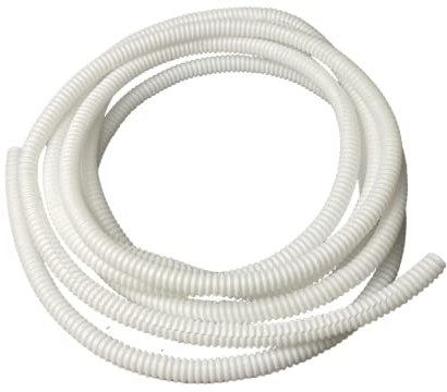 White Conduit Split Plastic Flexible Cable Tidy Solution Tube Trunking 10mm - 4m