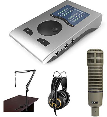 RME Babyface Professional Podcast Kit with Electro-Voice RE20 Broadcast Mic, AKG K 240 Studio Pro Headphones & Boom Arm Bundle