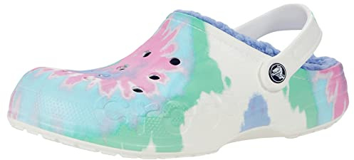Crocs Unisex Adult Baya Lined Printed Clog, Pink Lemonade Multi, 8/9 UK Men/ 9/10 UK Women