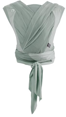 Chicco Boppy ComfyHug - Fascia per neonati ergonomica da 2,5 kg, zaino facile da usare e comodo, orientato verso i genitori, imbracatura regolabile, supporto testa e collo, verde