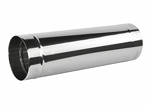 Rostfritt stål skorsten rökkanal liner – 140 mm / 5,51 tum – längd 0,5 m – kanal – massivt rör