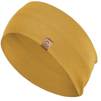 menique Diadema de lana merino 100 % para mujeres y hombres, banda deportiva para el sudor, calentador de orejas de lana térmica de invierno, banda para el sudor, banda de entrenamiento para correr