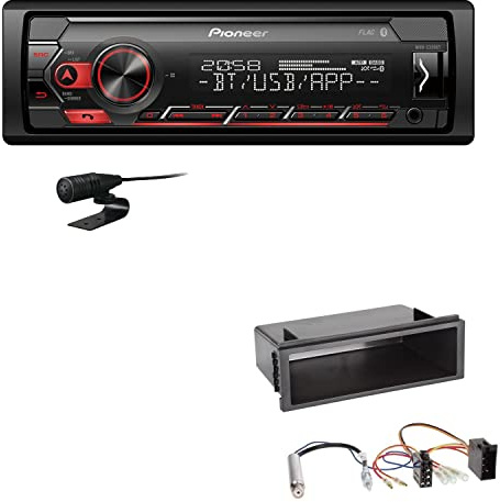 Pioneer MVH-S320BT 1-DIN Bluetooth Autoradio USB FLAC Spotify mit Einbauset passend für Volkswagen VW Fox alle schwarz