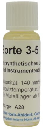 Etsyntha Halvsyntetisk klockolja och mekanisk precisionsolja för kugghjul, lager, klockfjädrar, utmärkt smörjförmåga för väckarklockor, pendlar (3,5 ml)