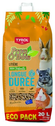 TYROL Litiere Prop'O Bois - Rongeurs - 20 L