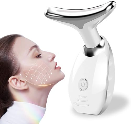 GAROMIA Gesichtsmassagegerät Gegen Falten Gesichtspflegegerät mit 3 Modi Gua Sha Elektrisch Hals Gesichtsstraffungsgerät Gesichtsgerät für Hautstraffung & Lifting Gesichtsmassage für Damen Männer