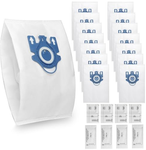 14 Pack 3D Airclean GN Vacuum Bags Compatible with Miele Hoover Classic C1, Complete C1, C2, C3, S400i S600 S2 S5 S8 Series, with 4 MP Filters, 4 AC Filters