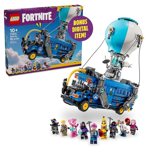 LEGO Fortnite Battle Bus Building Toy - Collectible Fortnite Toy for Kids, Boys & Girls, Ages 10+ - Pretend Play Set with 9 Minifigures from Video Game - Gift for Birthdays - 77073