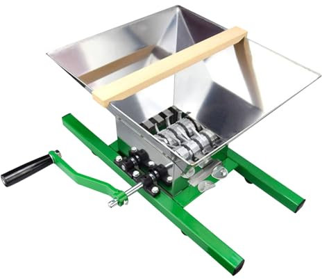 Máquina de procesamiento manual de frutas | Trituradora de frutas de acero inoxidable, molinillo de frutas manual para la producción de zumos, vinos caseros, eventos familiares y tiendas de bebidas
