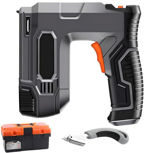 Chiodatrice a batteria, Pistola sparachiodi a batteria da 95 volte/minuto, Pistola sparachiodi a batteria alimentata al litio da 2000 mAh, Graffettatrice elettrica per tappezzeria e carpenteria