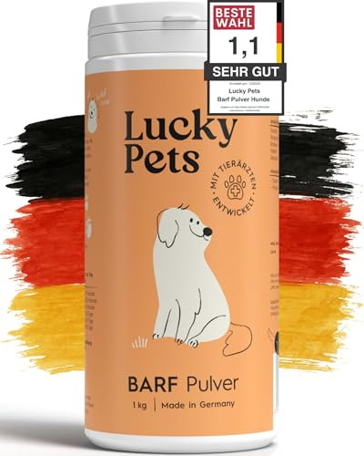 Barf Pulver für Hunde 1 Kg I Mineralien und Vitamine für Hunde I Natürliche und hochwertige Inhaltsstoffe I Barf Complete Hund I Lucky Pets I TESTSIEGER
