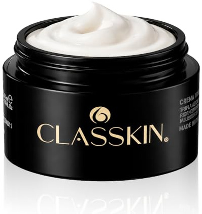 Classkin, Crema Viso Leggera Idratante Antirughe Rigenerante con Bakuchiol, Vitamina C, Acido Ialuronico e Niacinamide, Giorno e Notte per Pelle Luminosa,Uniforme e Tonica, Anti-Età Donna e Uomo,50 ml