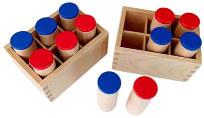 LLTCMYGS Tubi Sonori in Legno Montessori Strumenti Didattici Sensoriali Uditivi, Materiali per Lo Sviluppo Uditivo della Scuola dell'Infanzia