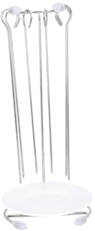 DOITOOL Supporto per Spiedini Barbecue in Acciaio Resistente Aghi Porta Arrosticini Staccabile e Salva Spazio per Cucina e Balcone