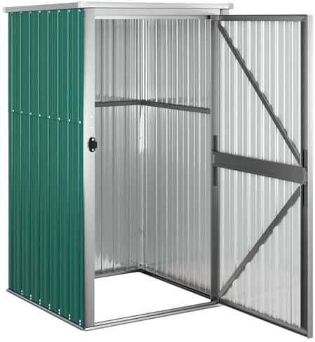 Generic Cobertizo para Herramientas, Cobertizo de Jardín con Techo Inclinado, Armario de Jardín con Espacio de Almacenamiento, Acero Galvanizado, Antracita (88x89x161 cm) (88x89x161cm)