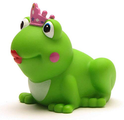 DUCKSHOP I Principessa di rana, paperella da bagno, L 8 cm, con portachiavi a forma di paperella