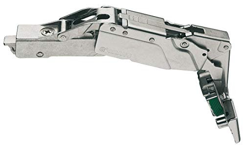 Gedotec Topfscharnier Küche Weitwinkel-Topfband MIT Dämpfung - H10254 | GRASS Tiomos werkzeuglos | Weitwinkel-Scharnier 160° Eckanschlag | MADE IN GERMANY | 1 Stück - Möbelscharnier mit Montageplatte