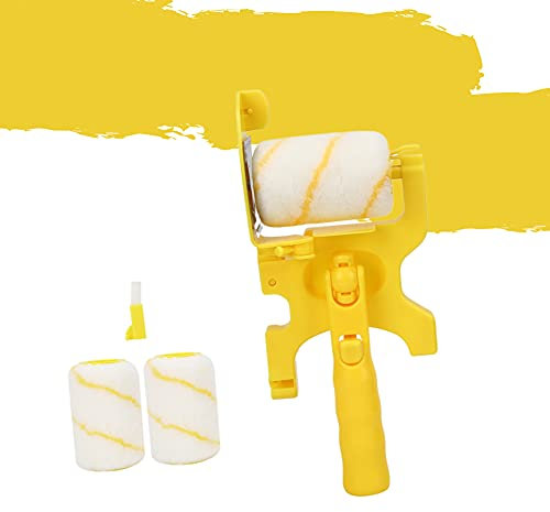 Plyisty Farbroller-Kit, Kantenbürste, Farbroller und Pinselablage-Set, Wanddecken-sicheres Werkzeug für das Wohnzimmer, mit 2 x Walze, 1 x Pinsel, 11,8 x 4,7 x 2,5 Zoll,